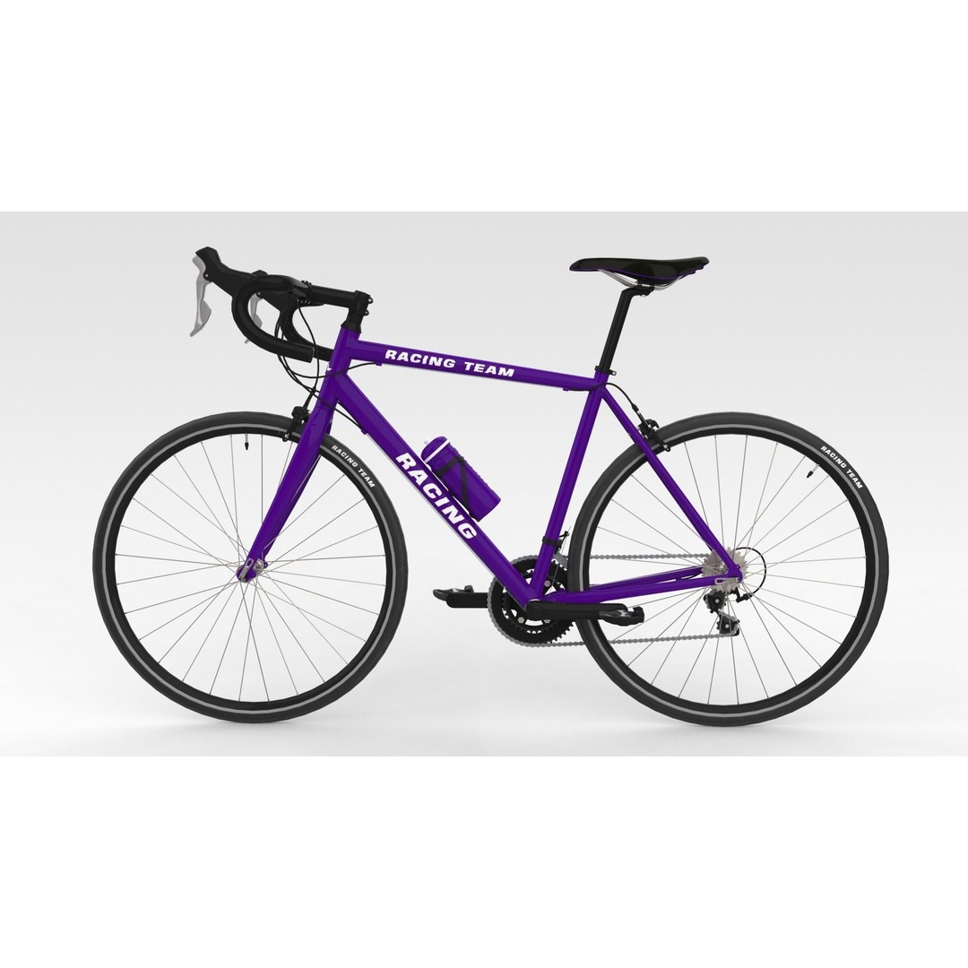 Racing Bicycle 3D Model – High-Quality Game Asset, FBX, PBR - View 9