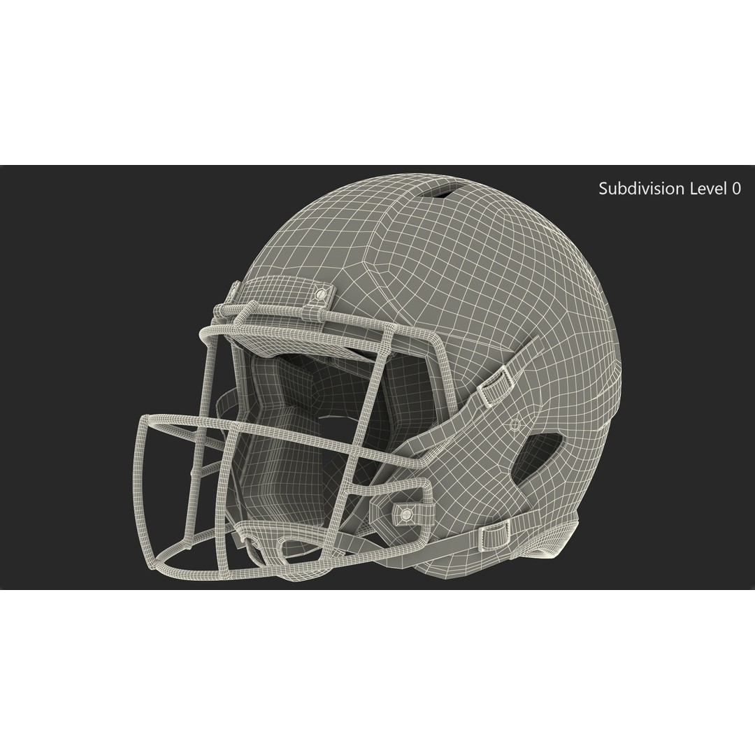 Denver Broncos Football Helmet 3D Model – High Poly PBR Asset, FBX, OBJ - View 13