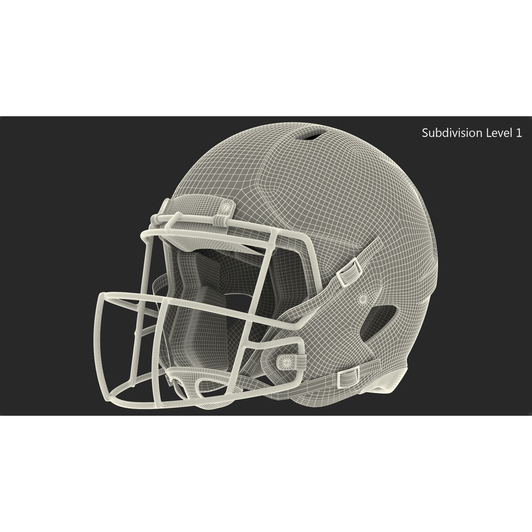 Denver Broncos Football Helmet 3D Model – High Poly PBR Asset, FBX, OBJ - View 14