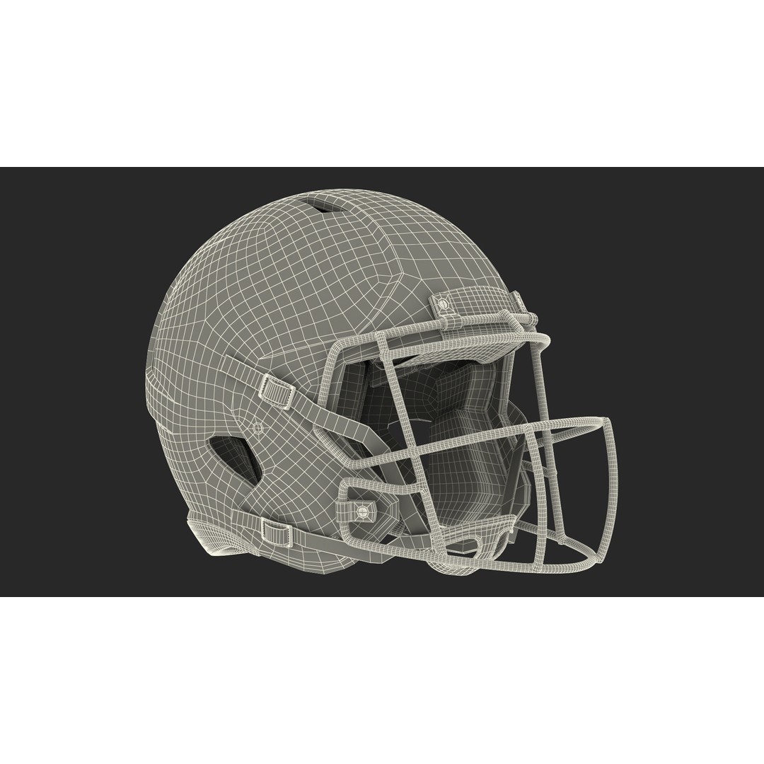 Denver Broncos Football Helmet 3D Model – High Poly PBR Asset, FBX, OBJ - View 18