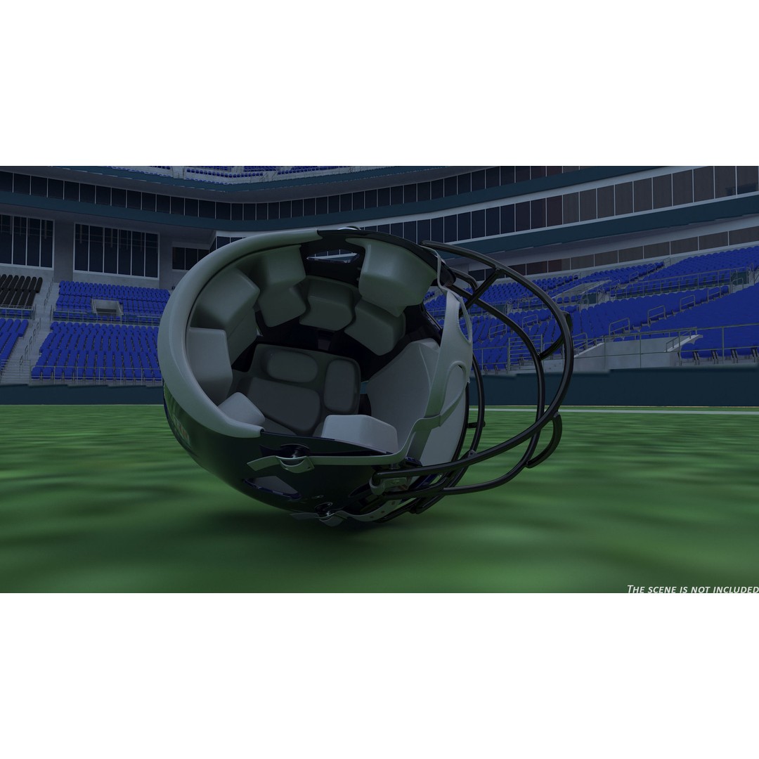 Denver Broncos Football Helmet 3D Model – High Poly PBR Asset, FBX, OBJ - View 5