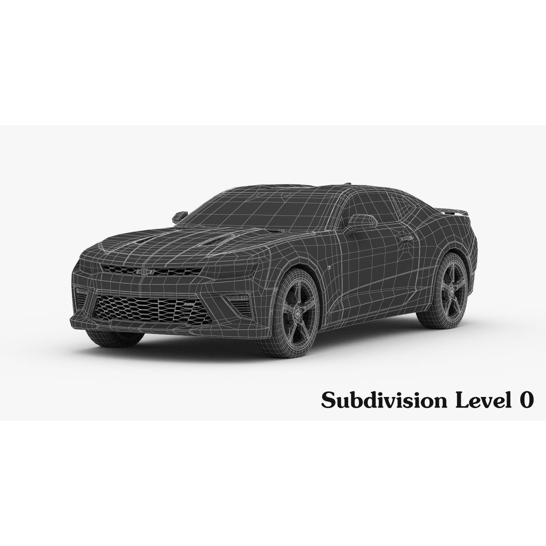 Chevrolet Camaro SS 2016 3D Model – High Poly Muscle Car, FBX, OBJ - View 23
