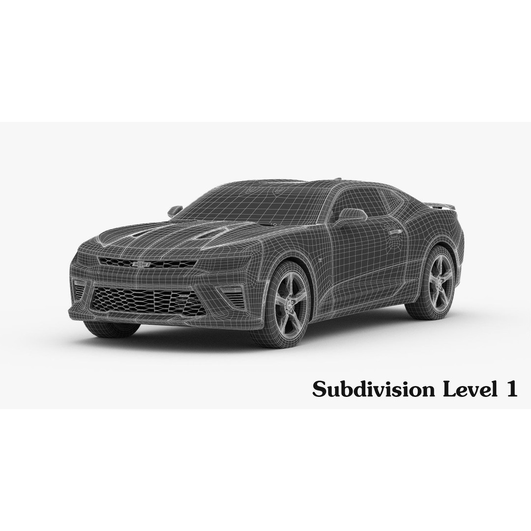 Chevrolet Camaro SS 2016 3D Model – High Poly Muscle Car, FBX, OBJ - View 24