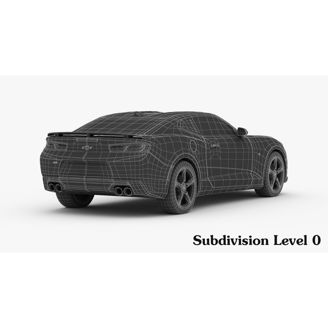 Chevrolet Camaro SS 2016 3D Model – High Poly Muscle Car, FBX, OBJ - View 25