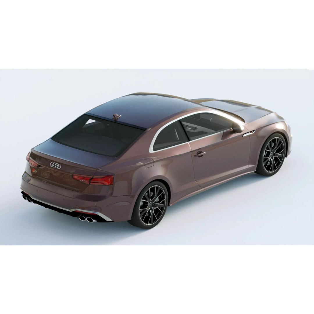 Audi S5 Coupe 2020 3D Model – High Poly PBR Car Asset, FBX, Blender - View 11