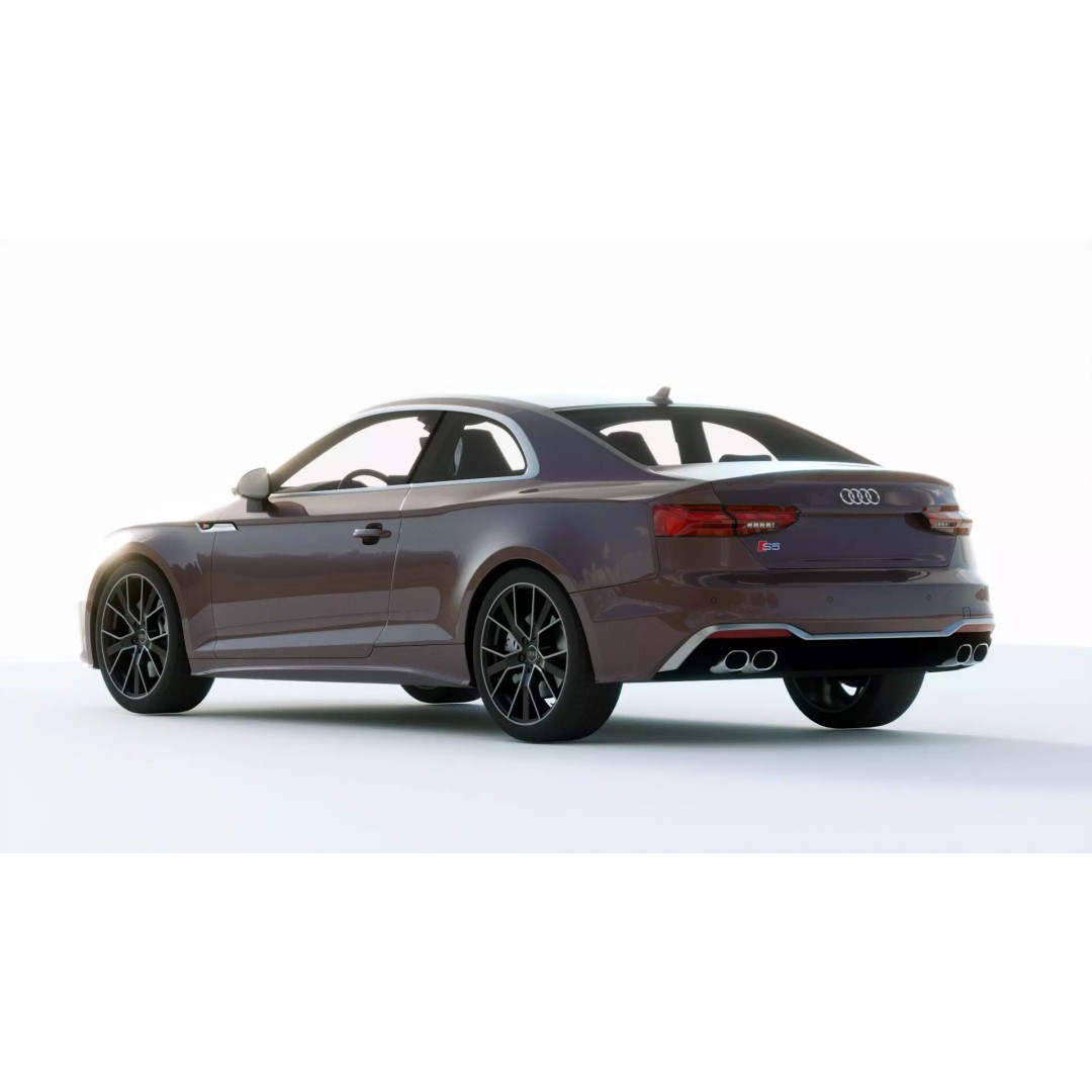 Audi S5 Coupe 2020 3D Model – High Poly PBR Car Asset, FBX, Blender - View 13