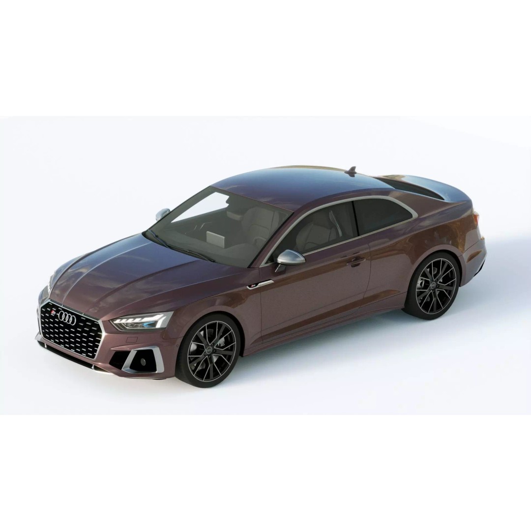 Audi S5 Coupe 2020 3D Model – High Poly PBR Car Asset, FBX, Blender - View 16