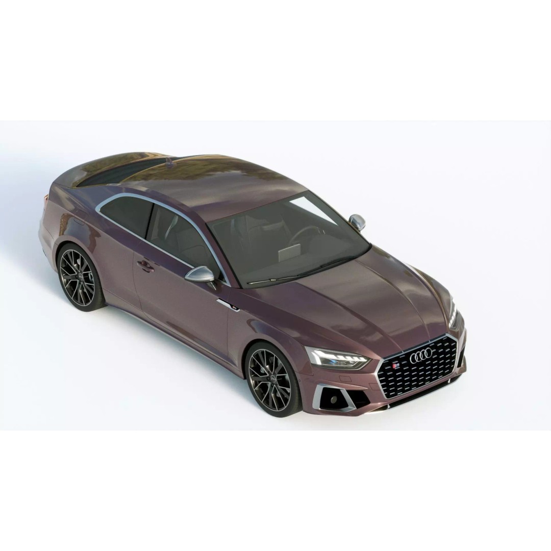Audi S5 Coupe 2020 3D Model – High Poly PBR Car Asset, FBX, Blender - View 17