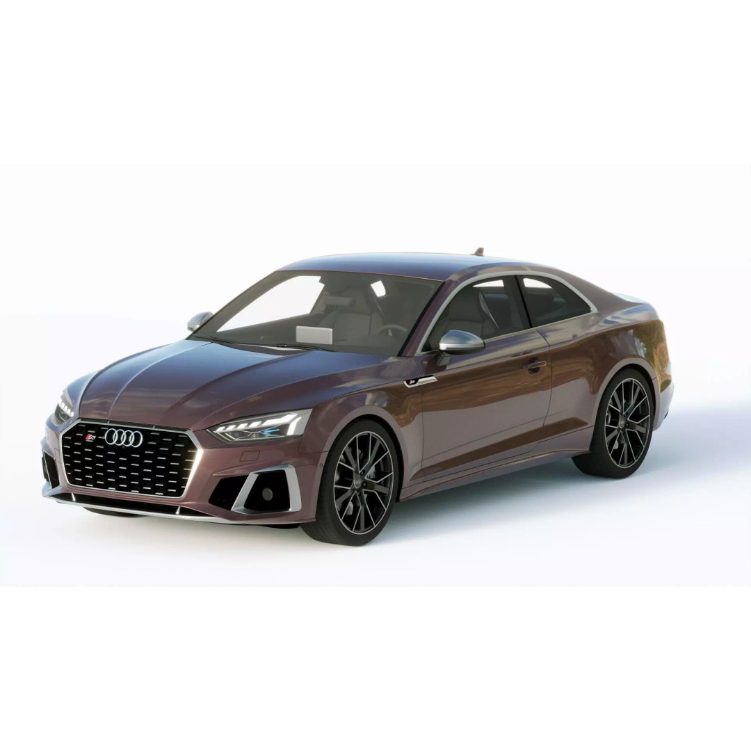 Audi S5 Coupe 2020 3D Model – High Poly PBR Car Asset, FBX, Blender - View 2