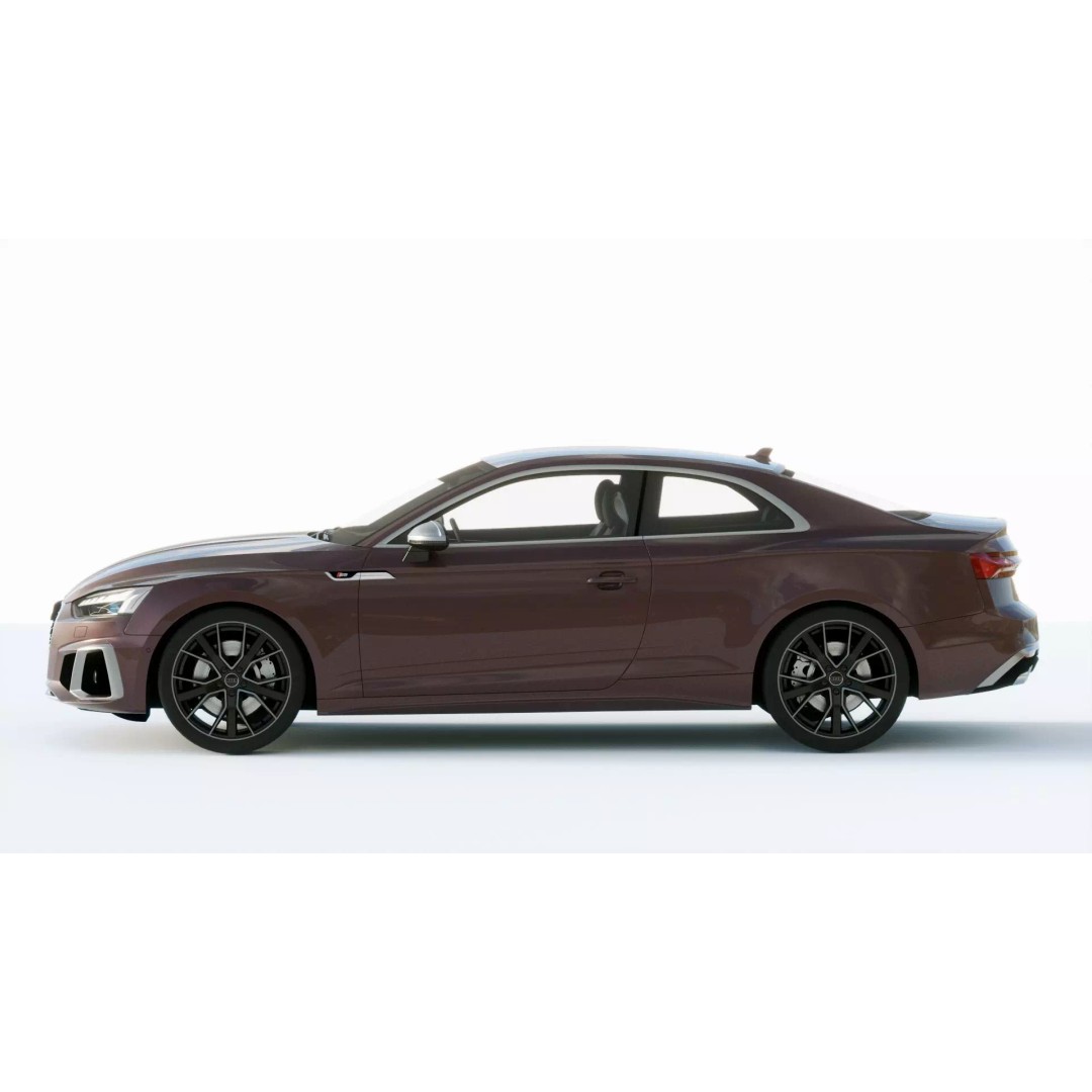 Audi S5 Coupe 2020 3D Model – High Poly PBR Car Asset, FBX, Blender - View 3