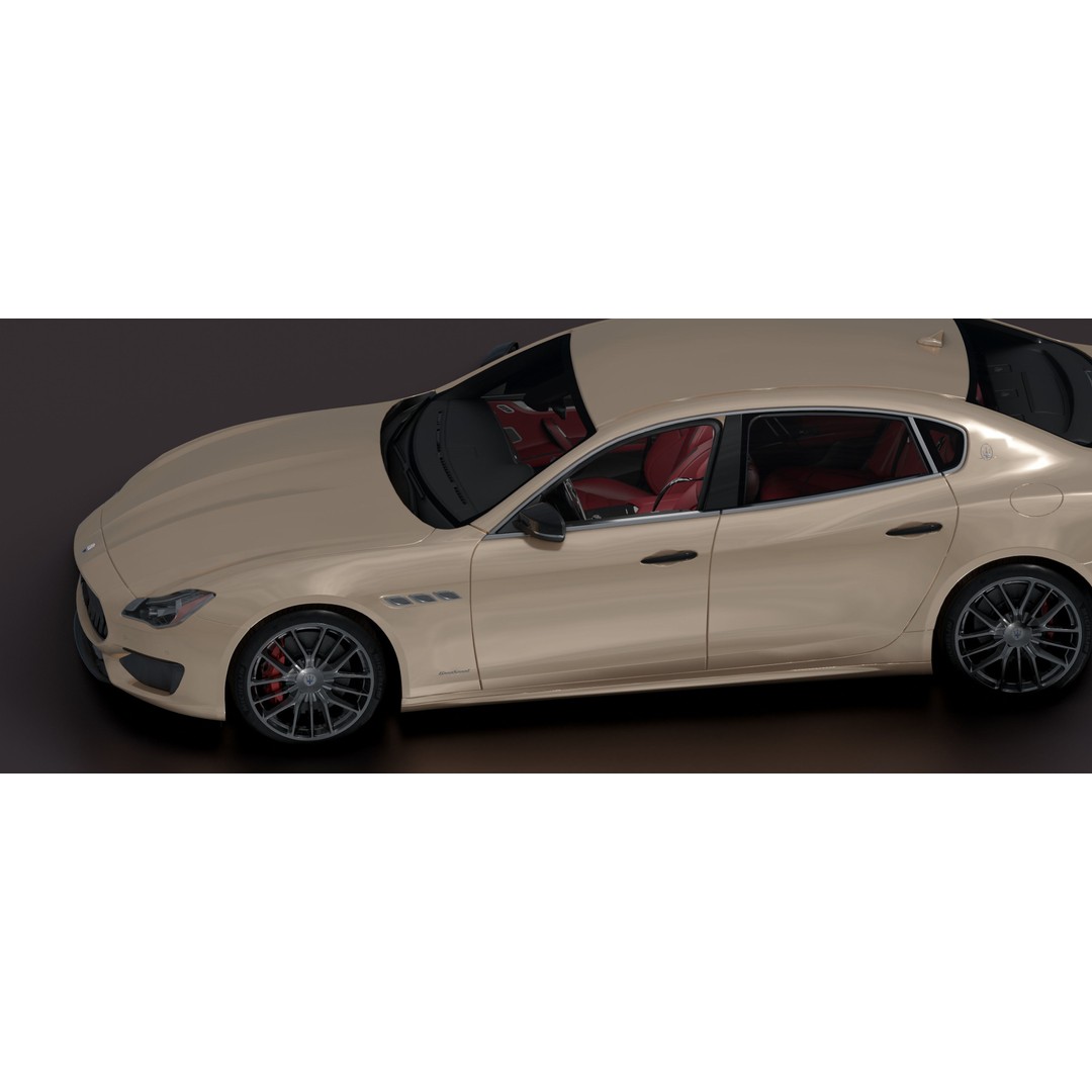 Maserati Quattro GTS 3D Model – Photorealistic Low Poly Car for Blender - View 10