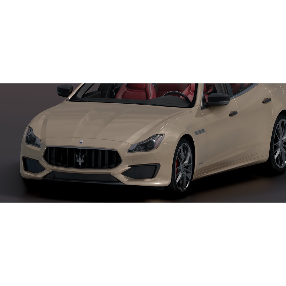 Maserati Quattro GTS 3D Model – Photorealistic Low Poly Car for Blender - View 11