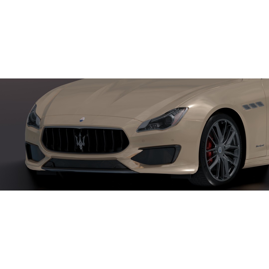 Maserati Quattro GTS 3D Model – Photorealistic Low Poly Car for Blender - View 14