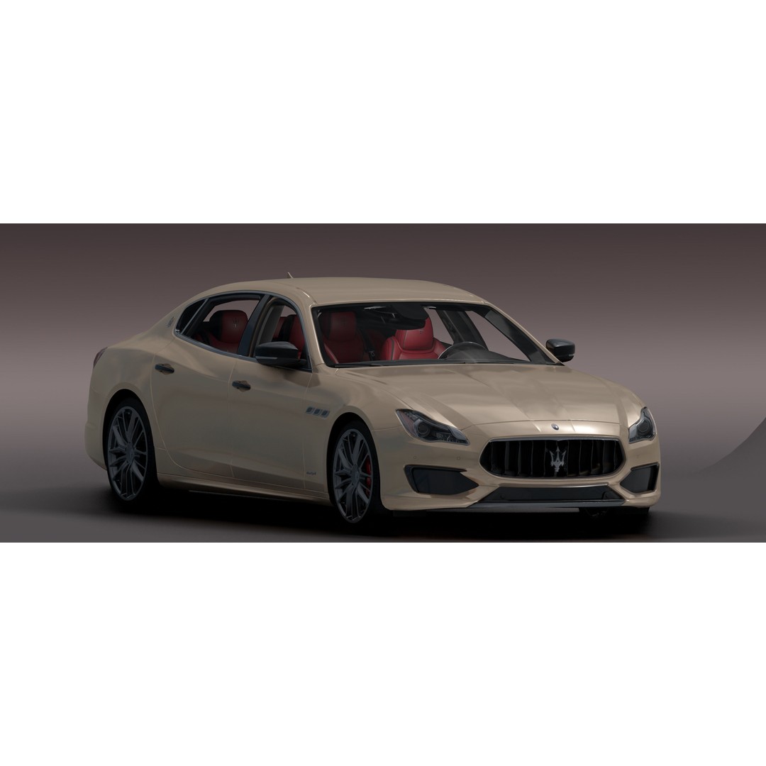 Maserati Quattro GTS 3D Model – Photorealistic Low Poly Car for Blender - View 15