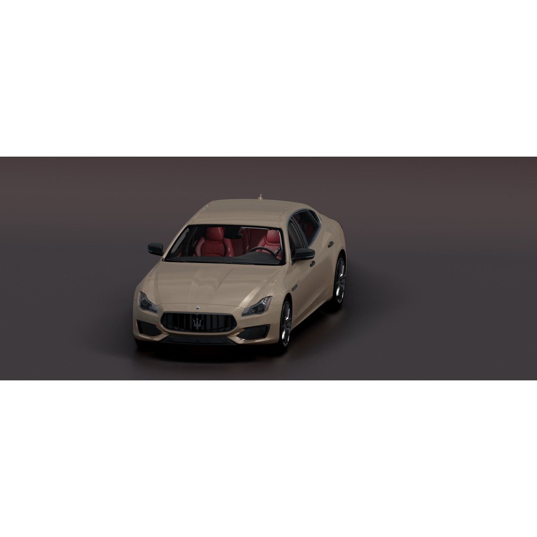 Maserati Quattro GTS 3D Model – Photorealistic Low Poly Car for Blender - View 18