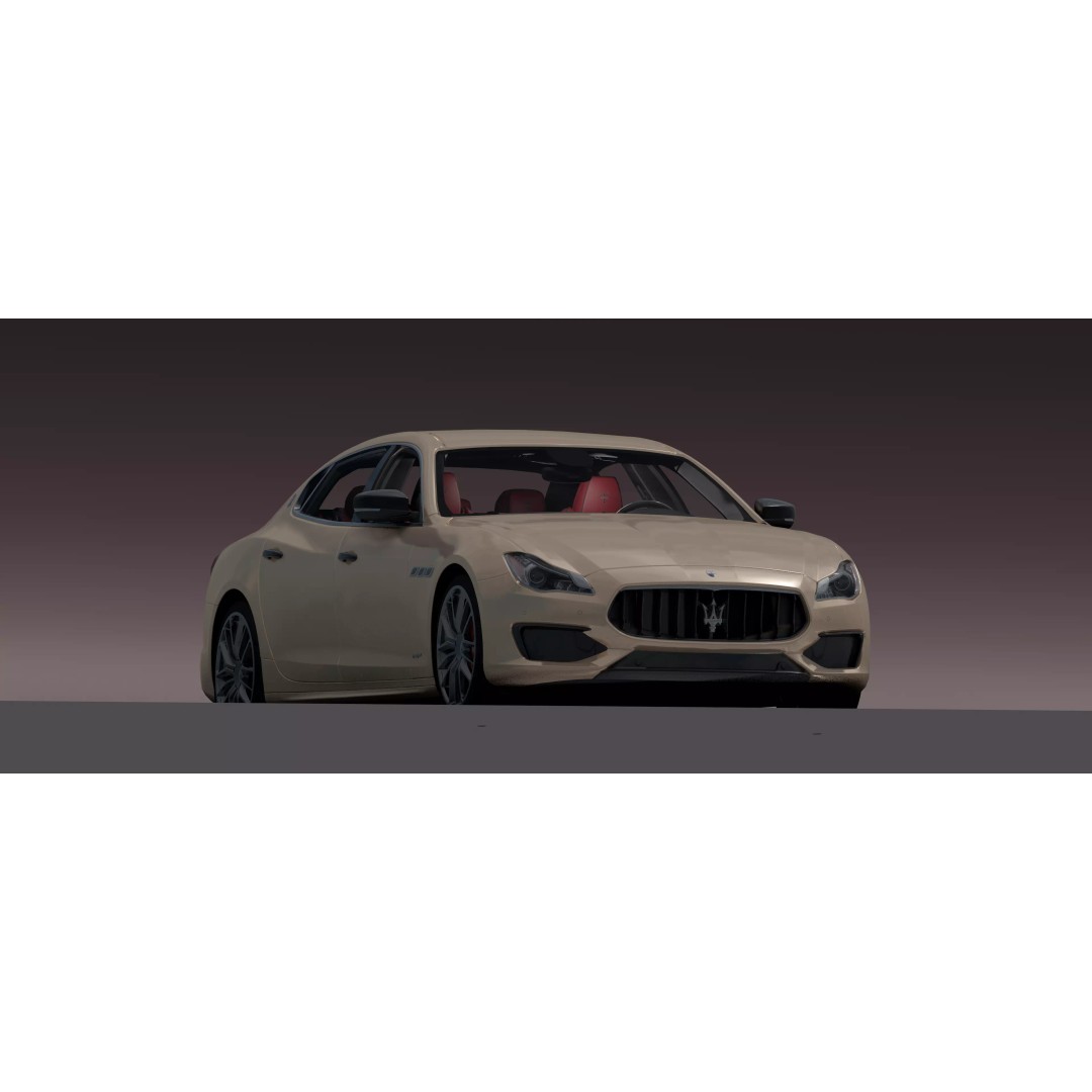 Maserati Quattro GTS 3D Model – Photorealistic Low Poly Car for Blender - View 2