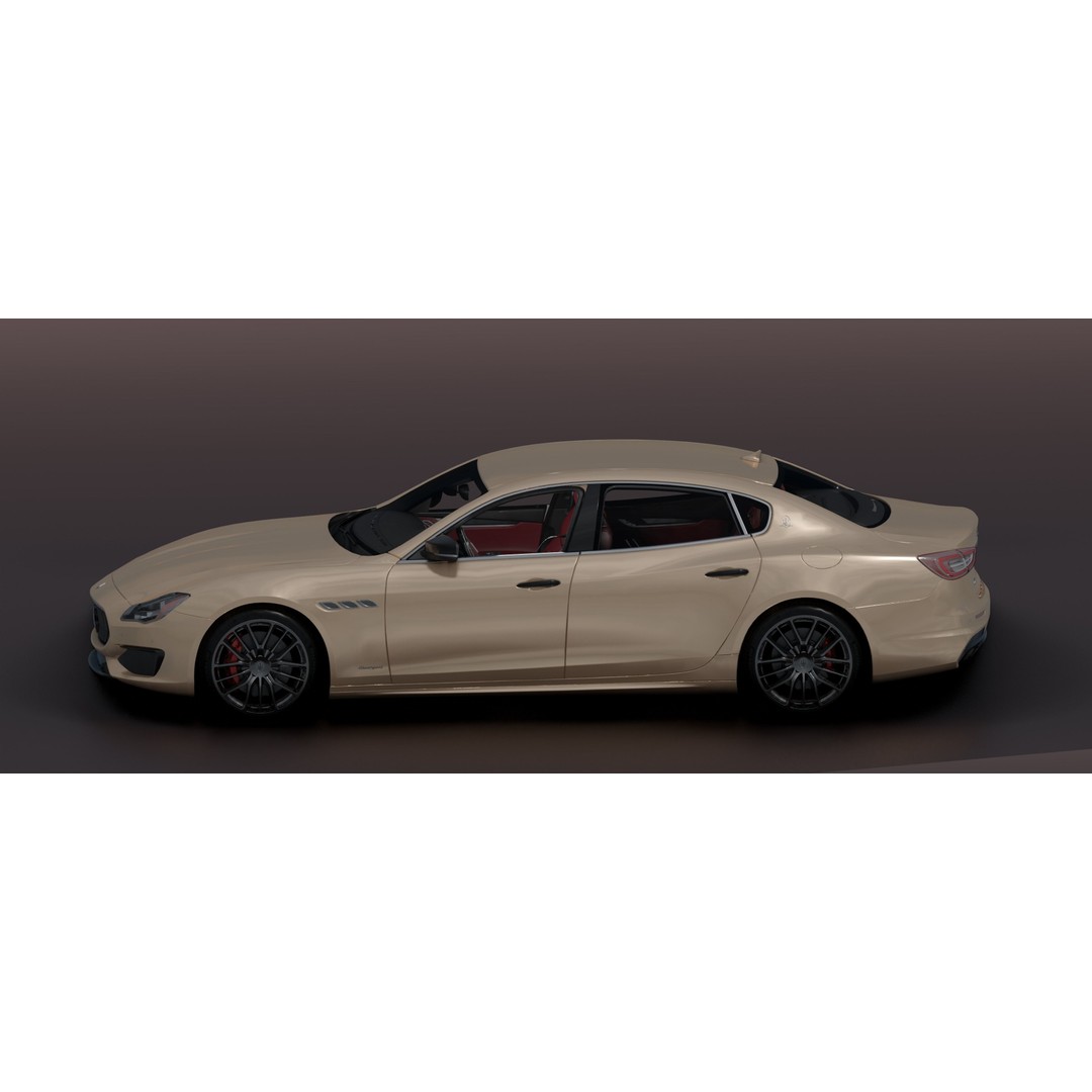 Maserati Quattro GTS 3D Model – Photorealistic Low Poly Car for Blender - View 20