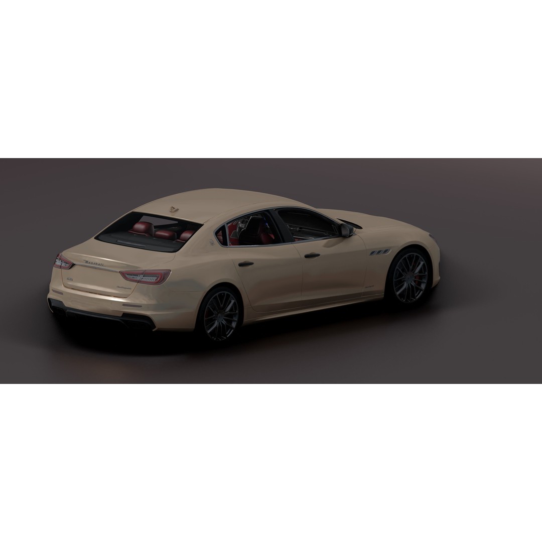 Maserati Quattro GTS 3D Model – Photorealistic Low Poly Car for Blender - View 23