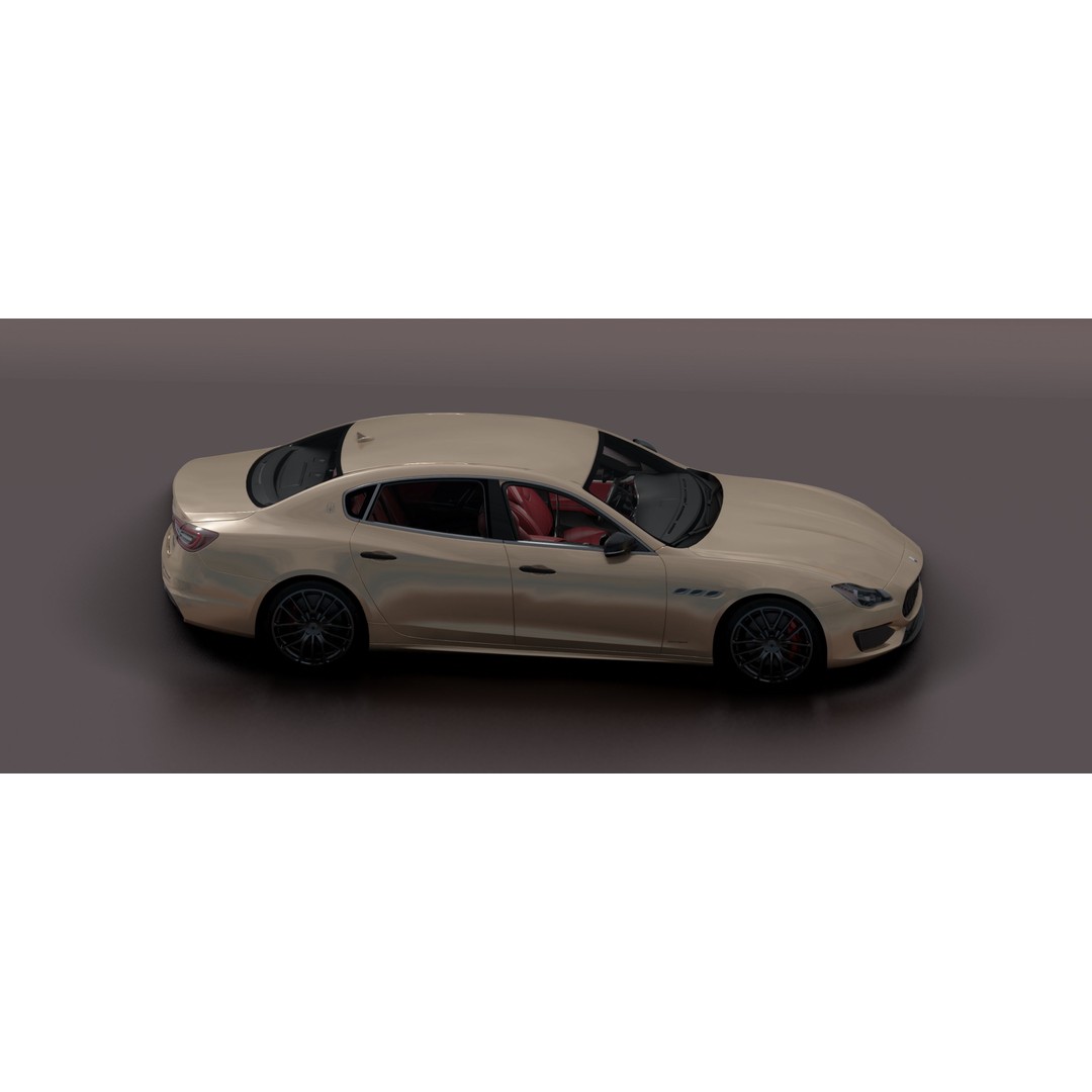 Maserati Quattro GTS 3D Model – Photorealistic Low Poly Car for Blender - View 24