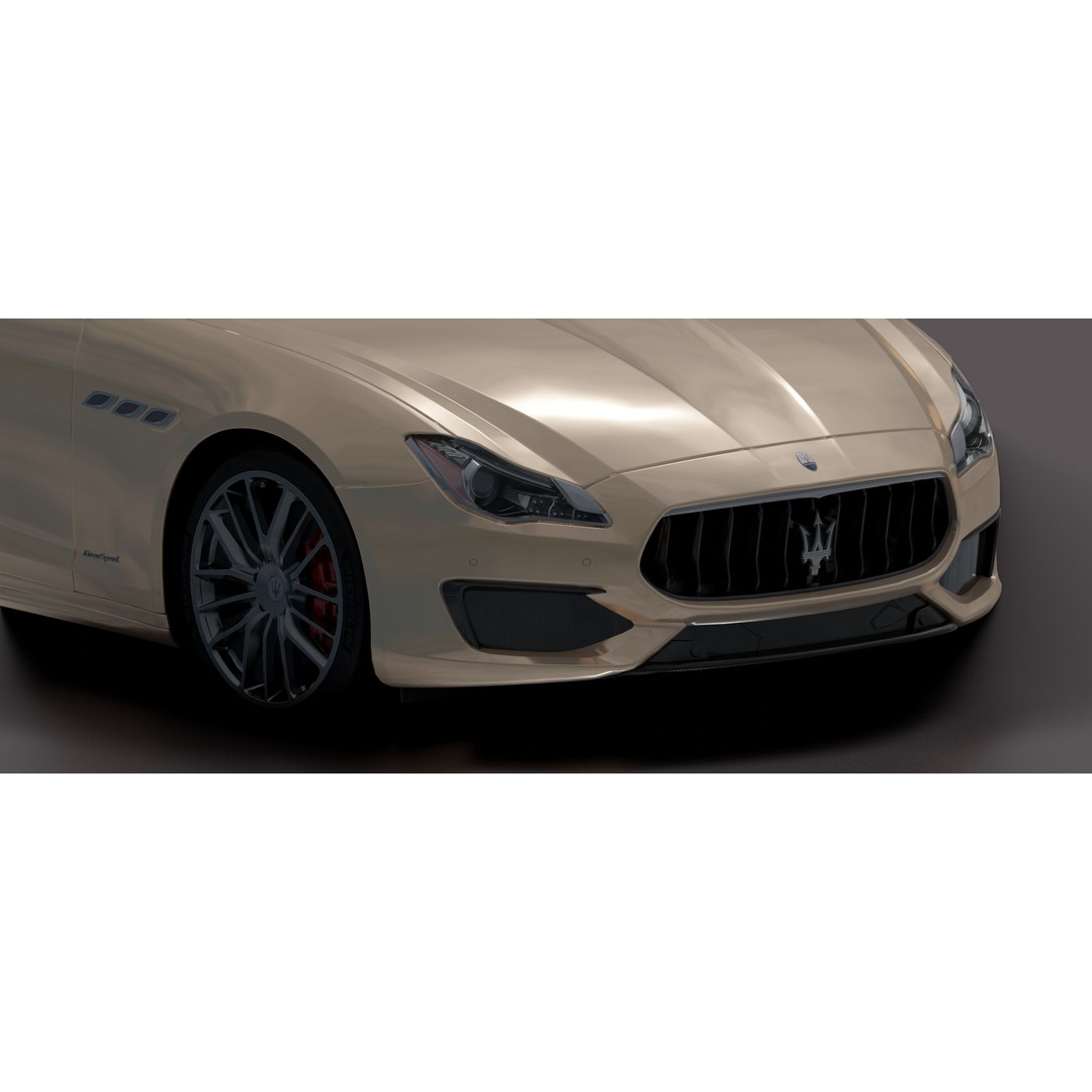 Maserati Quattro GTS 3D Model – Photorealistic Low Poly Car for Blender - View 25