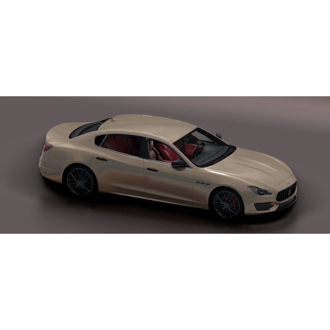 Maserati Quattro GTS 3D Model – Photorealistic Low Poly Car for Blender - View 26