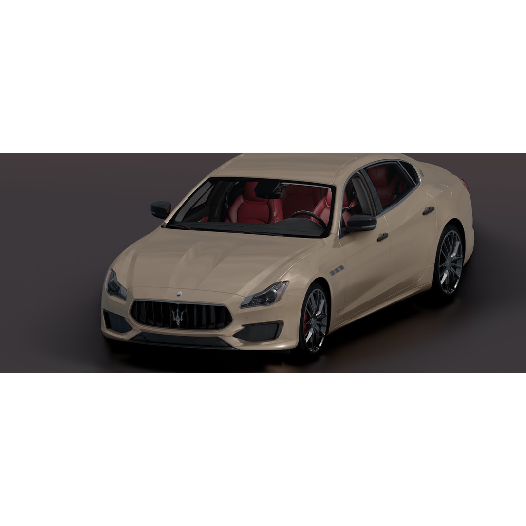 Maserati Quattro GTS 3D Model – Photorealistic Low Poly Car for Blender - View 27