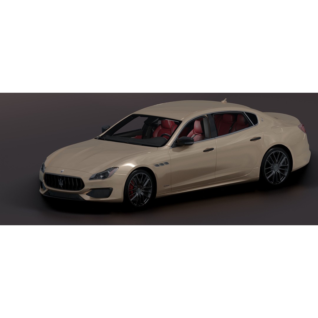 Maserati Quattro GTS 3D Model – Photorealistic Low Poly Car for Blender - View 29