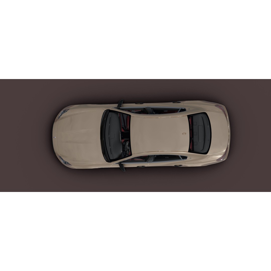 Maserati Quattro GTS 3D Model – Photorealistic Low Poly Car for Blender - View 3