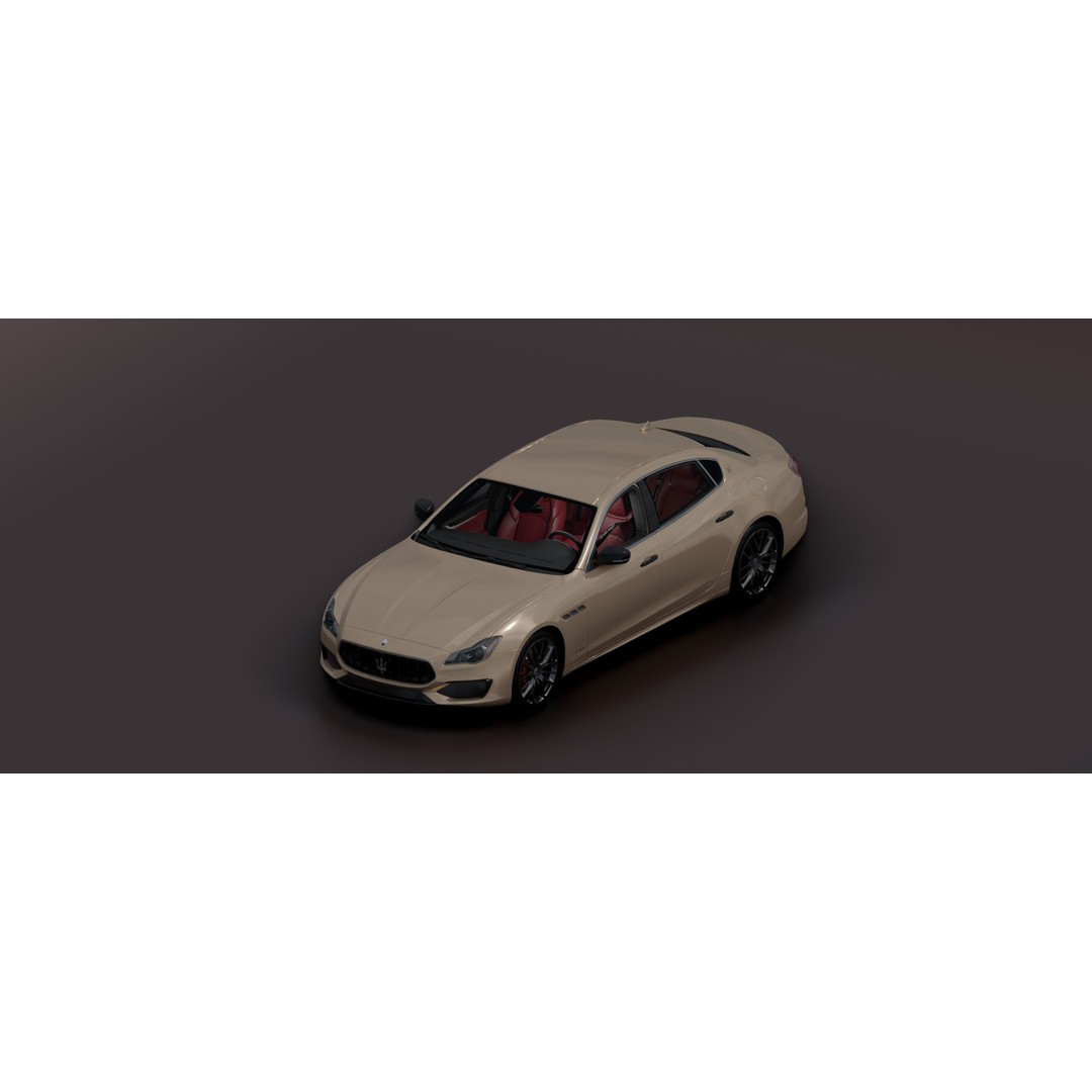 Maserati Quattro GTS 3D Model – Photorealistic Low Poly Car for Blender - View 31