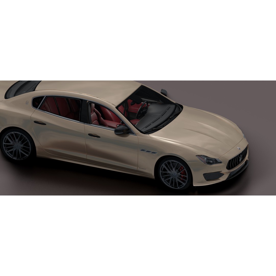 Maserati Quattro GTS 3D Model – Photorealistic Low Poly Car for Blender - View 32
