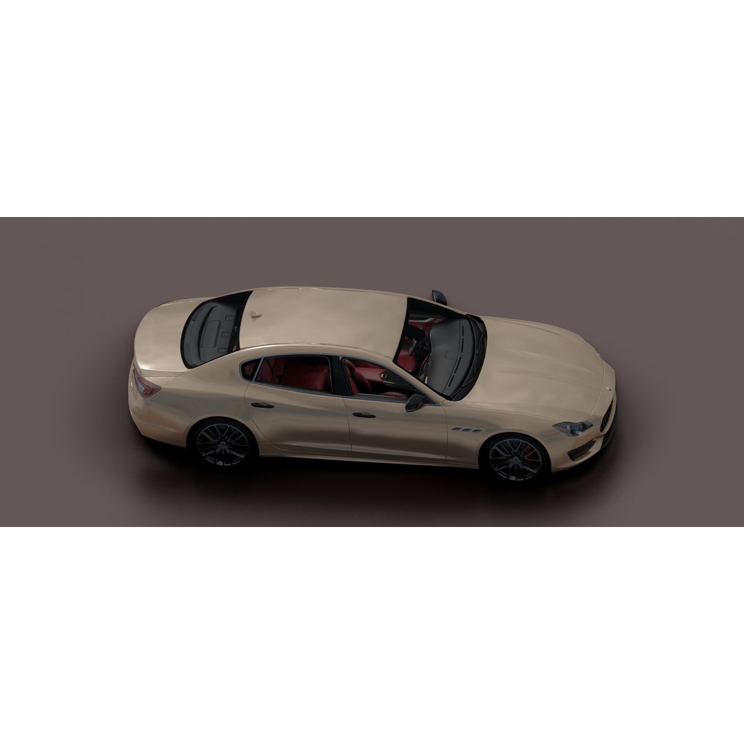 Maserati Quattro GTS 3D Model – Photorealistic Low Poly Car for Blender - View 33