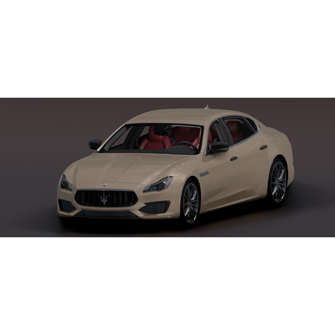 Maserati Quattro GTS 3D Model – Photorealistic Low Poly Car for Blender - View 35