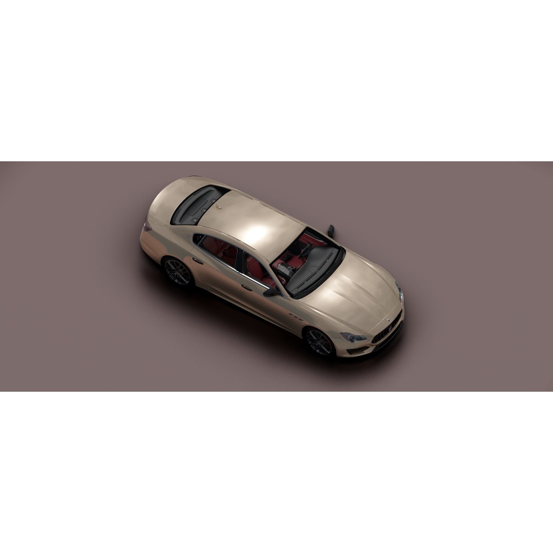 Maserati Quattro GTS 3D Model – Photorealistic Low Poly Car for Blender - View 36