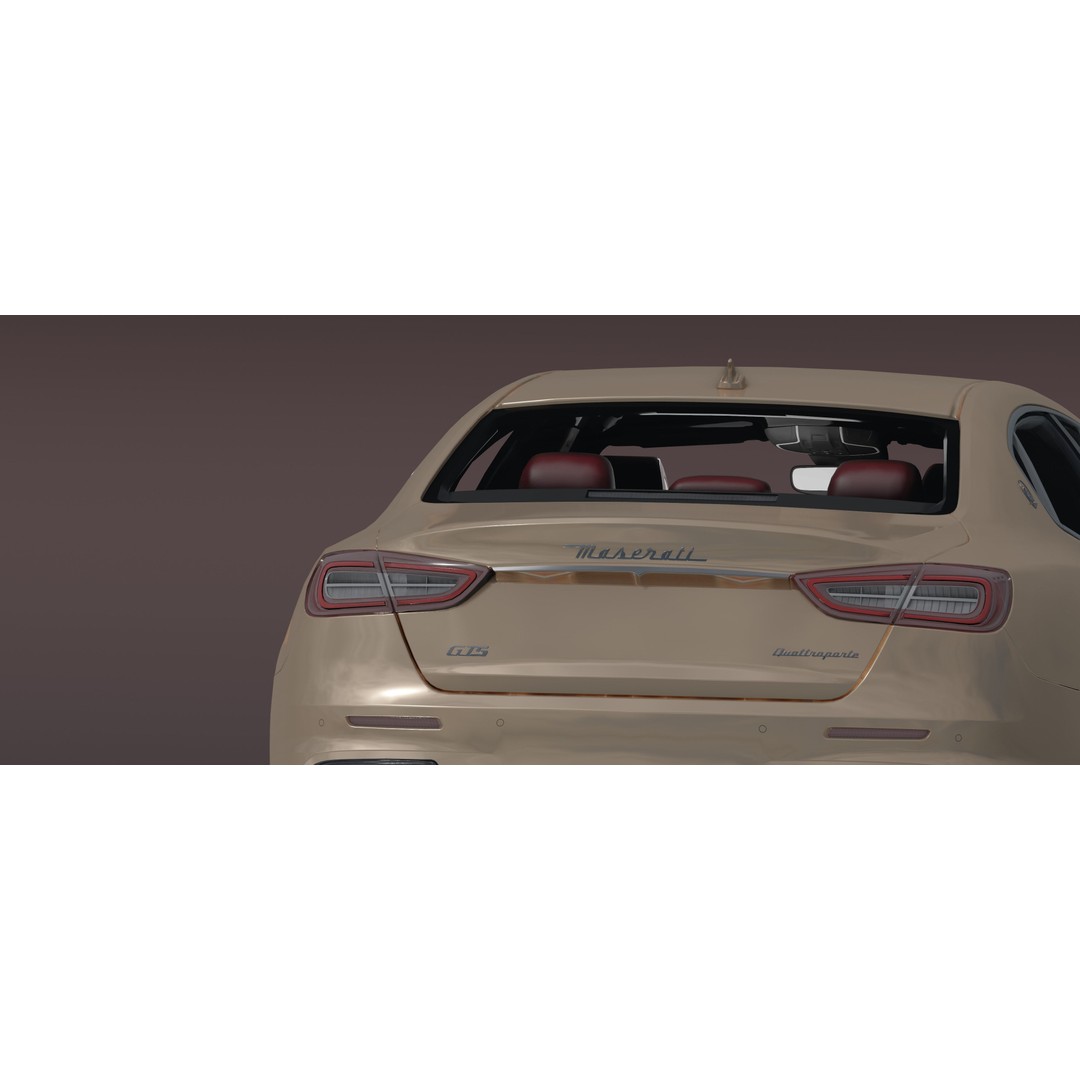 Maserati Quattro GTS 3D Model – Photorealistic Low Poly Car for Blender - View 38