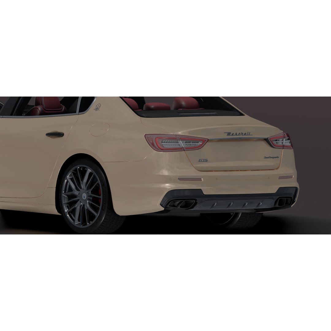 Maserati Quattro GTS 3D Model – Photorealistic Low Poly Car for Blender - View 39