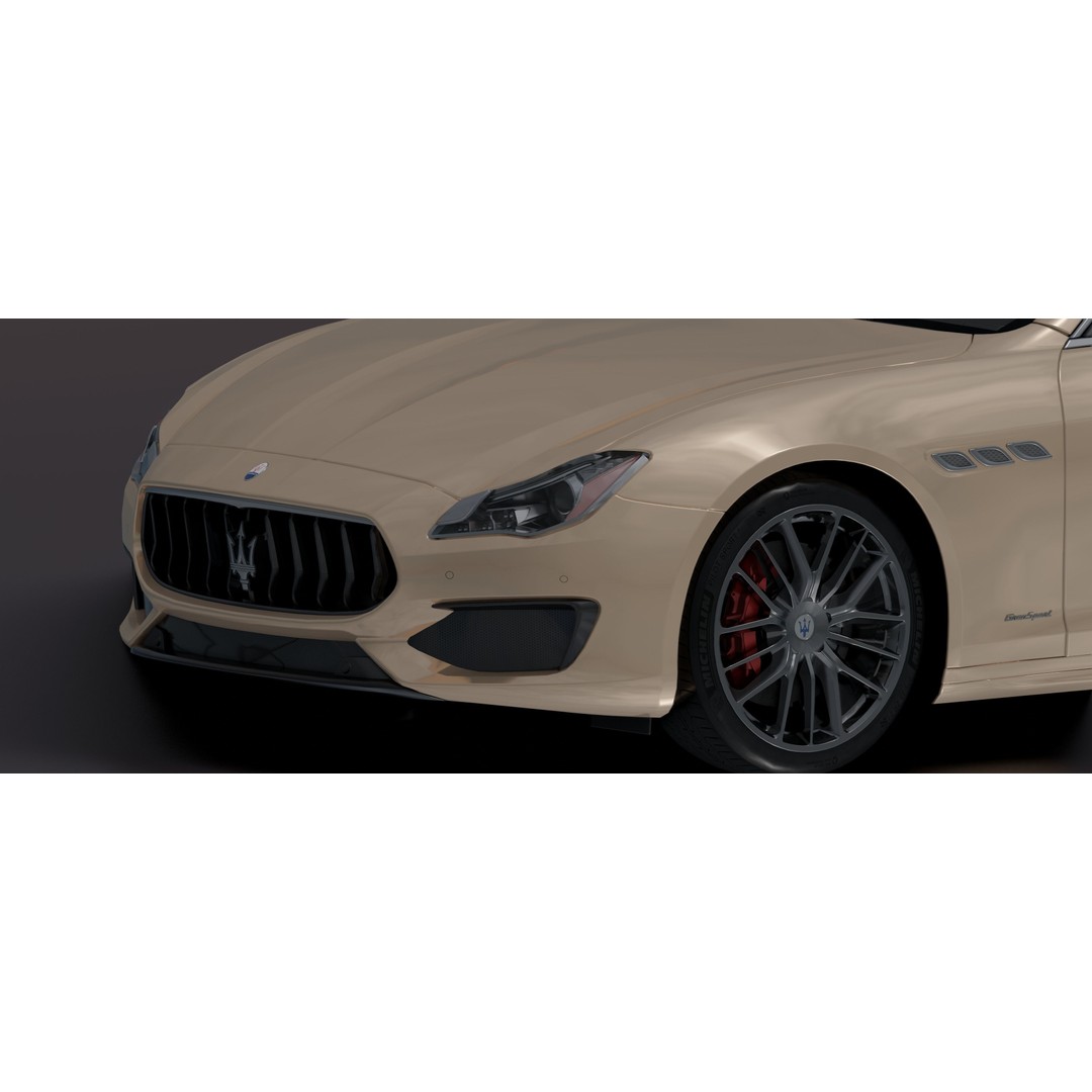 Maserati Quattro GTS 3D Model – Photorealistic Low Poly Car for Blender - View 41