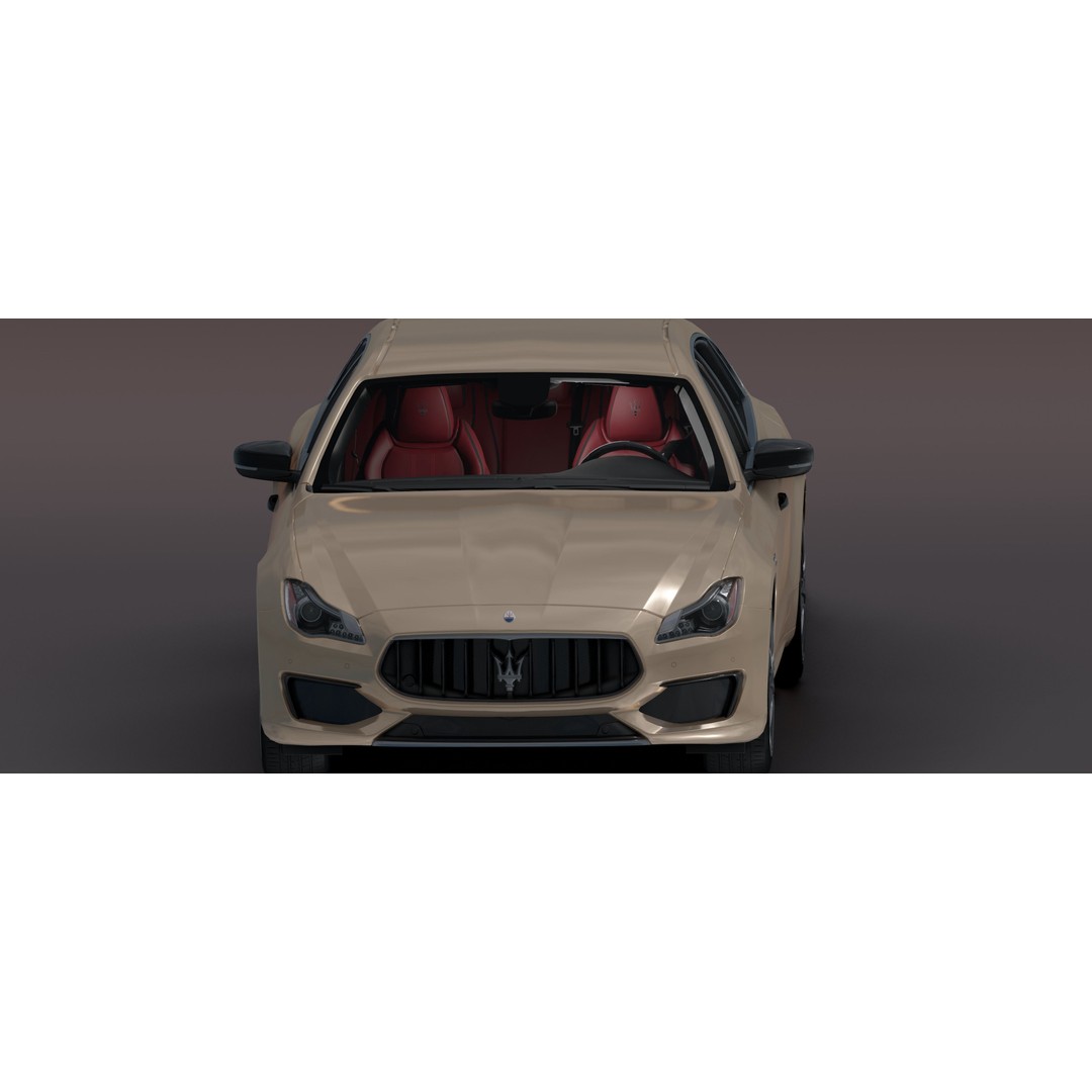 Maserati Quattro GTS 3D Model – Photorealistic Low Poly Car for Blender - View 42