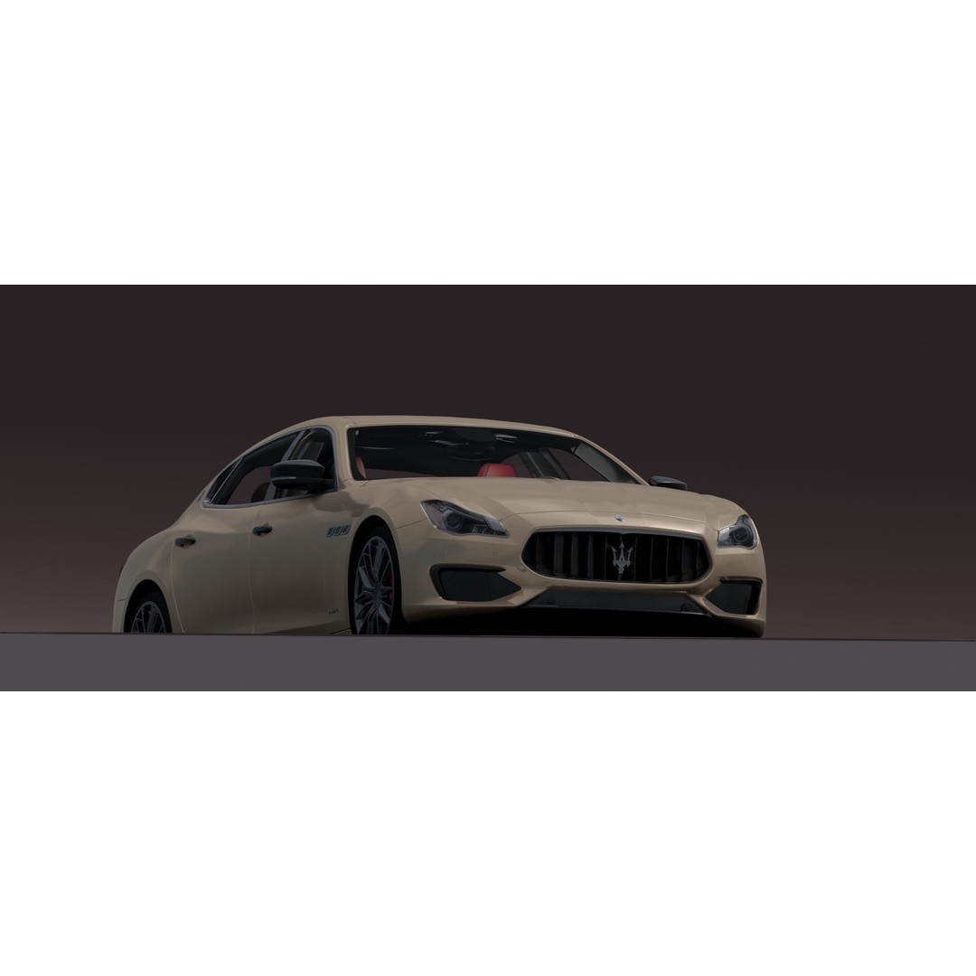 Maserati Quattro GTS 3D Model – Photorealistic Low Poly Car for Blender - View 5