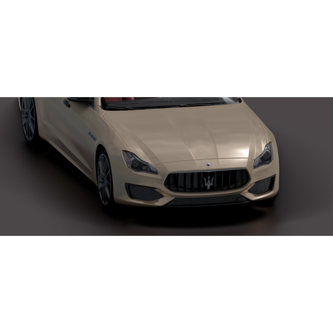 Maserati Quattro GTS 3D Model – Photorealistic Low Poly Car for Blender - View 6