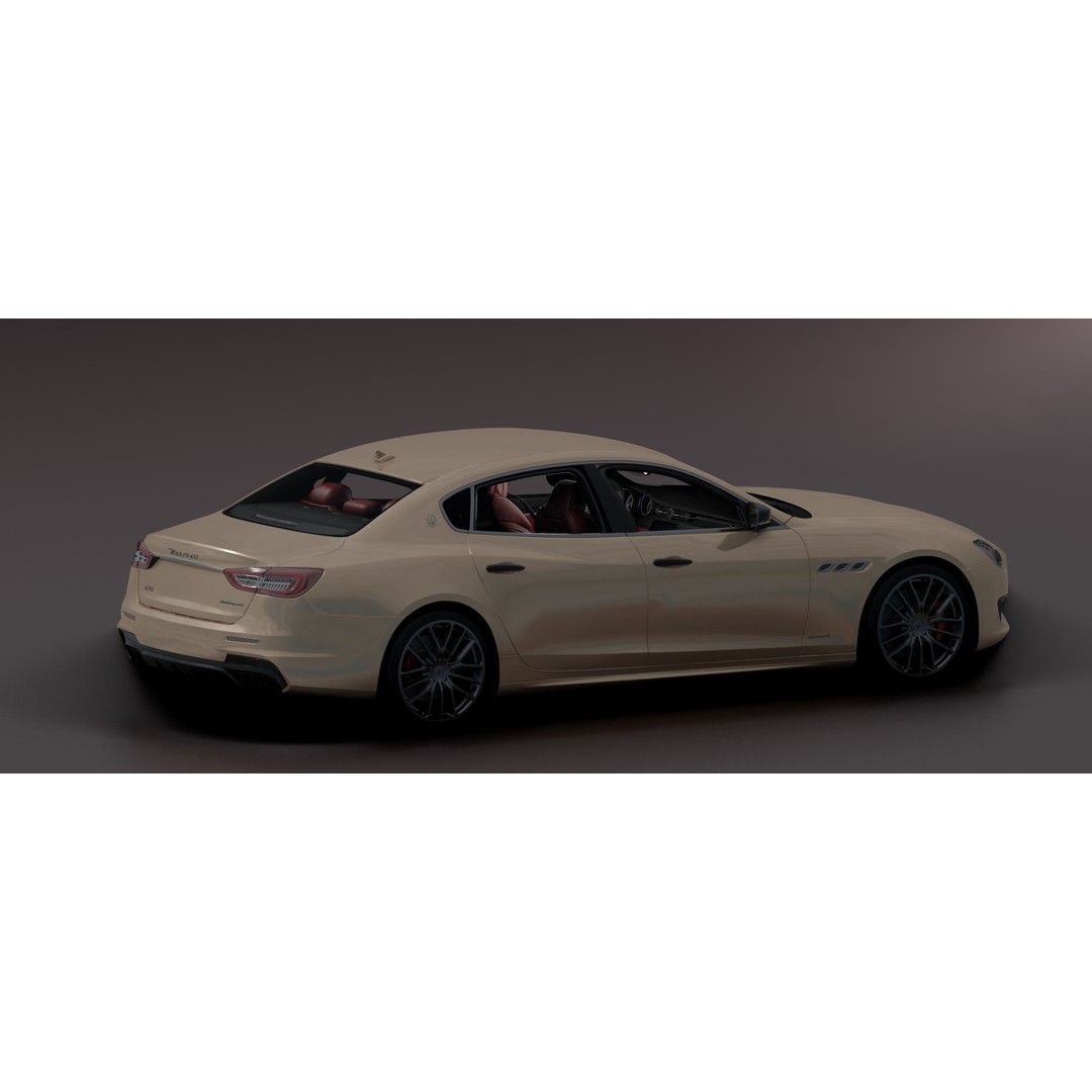 Maserati Quattro GTS 3D Model – Photorealistic Low Poly Car for Blender - View 7