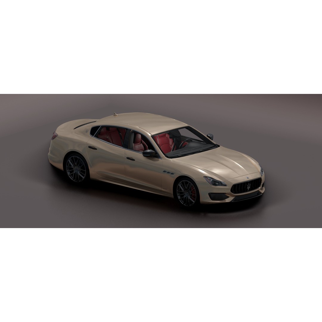 Maserati Quattro GTS 3D Model – Photorealistic Low Poly Car for Blender - View 8