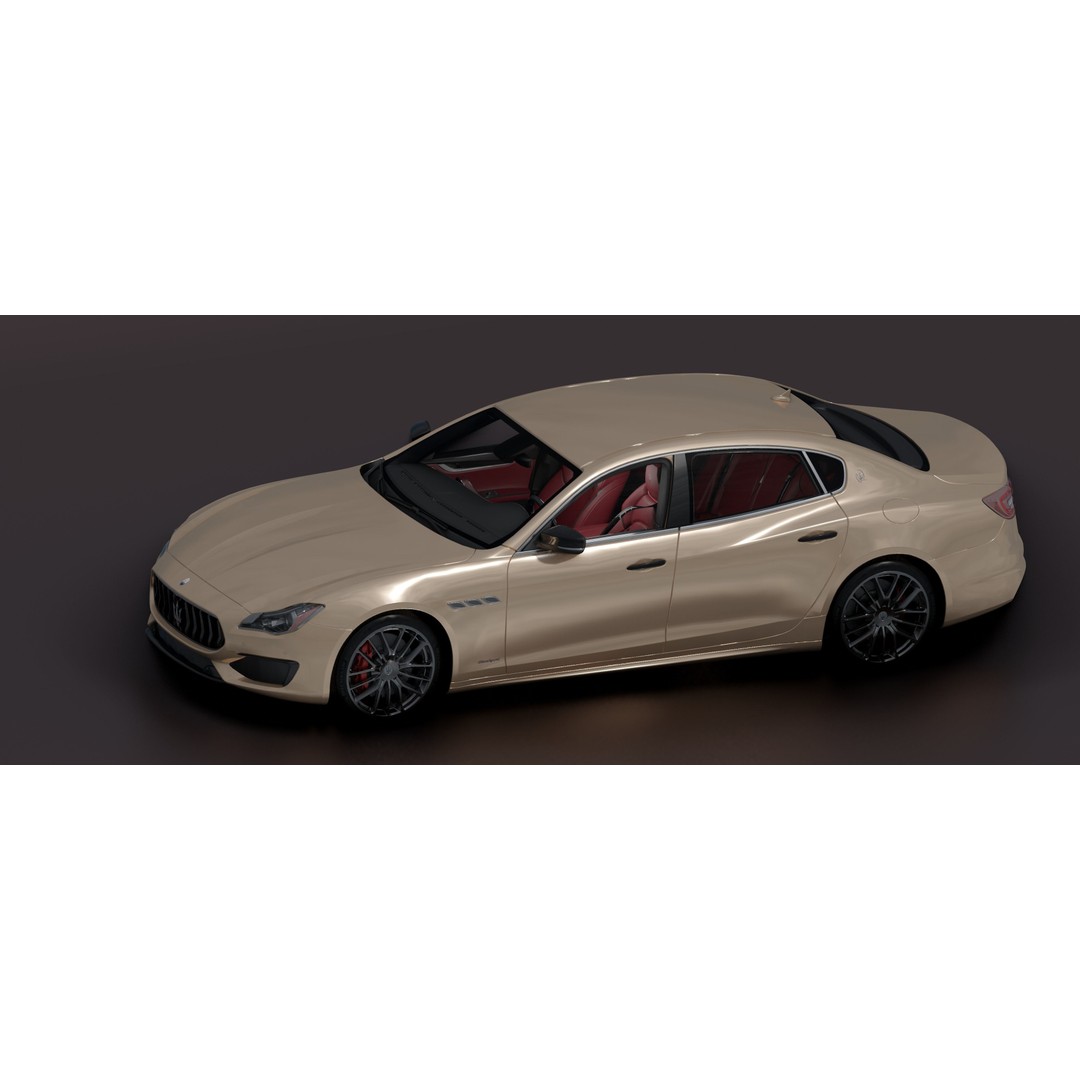 Maserati Quattro GTS 3D Model – Photorealistic Low Poly Car for Blender - View 9