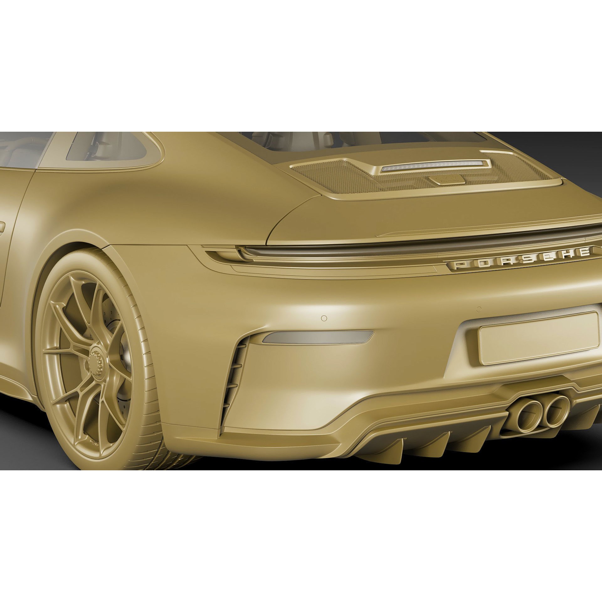 Porsche 911 GT3 Touring 2025 - Game-Ready 3D Model - View 33