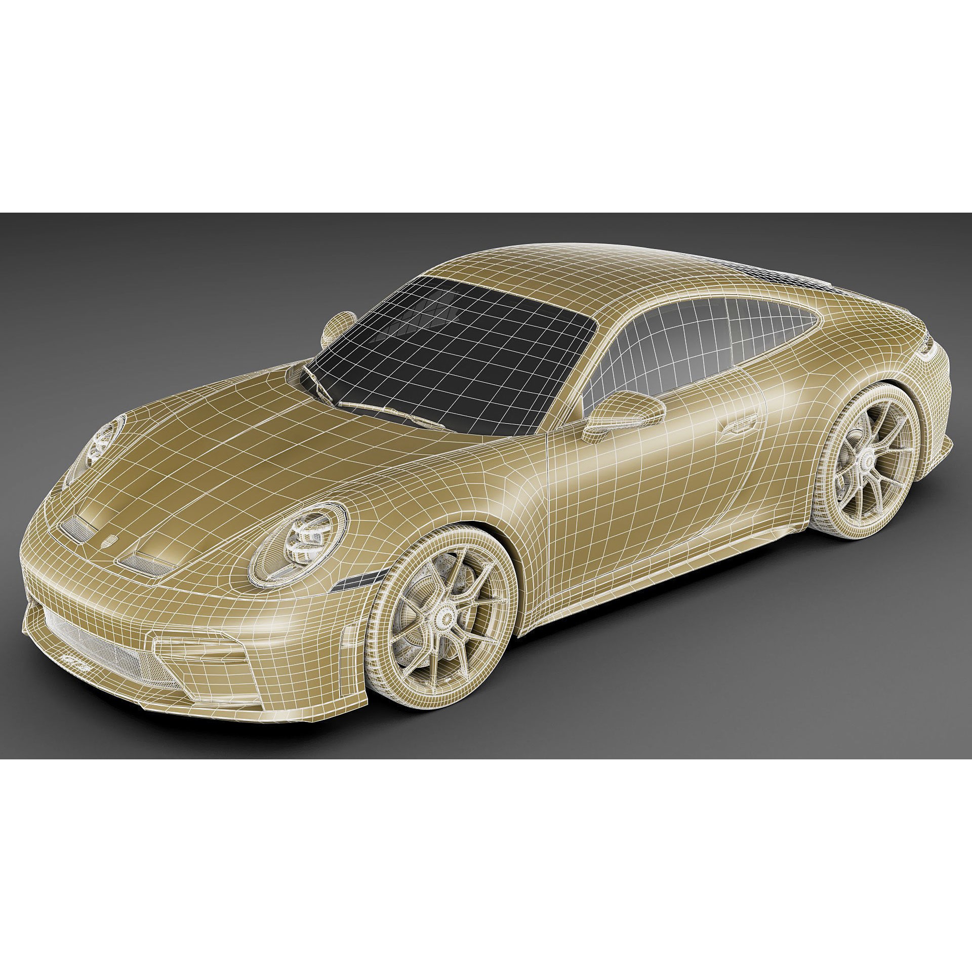 Porsche 911 GT3 Touring 2025 - Game-Ready 3D Model - View 36