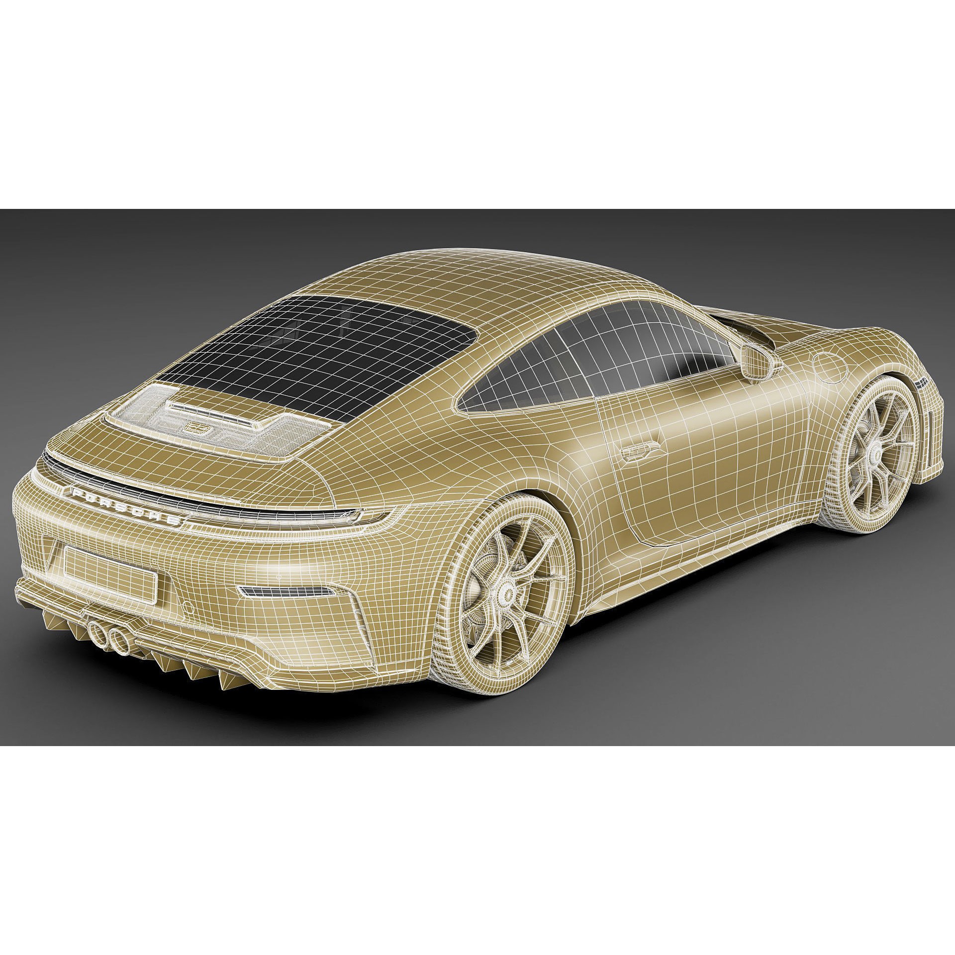 Porsche 911 GT3 Touring 2025 - Game-Ready 3D Model - View 37