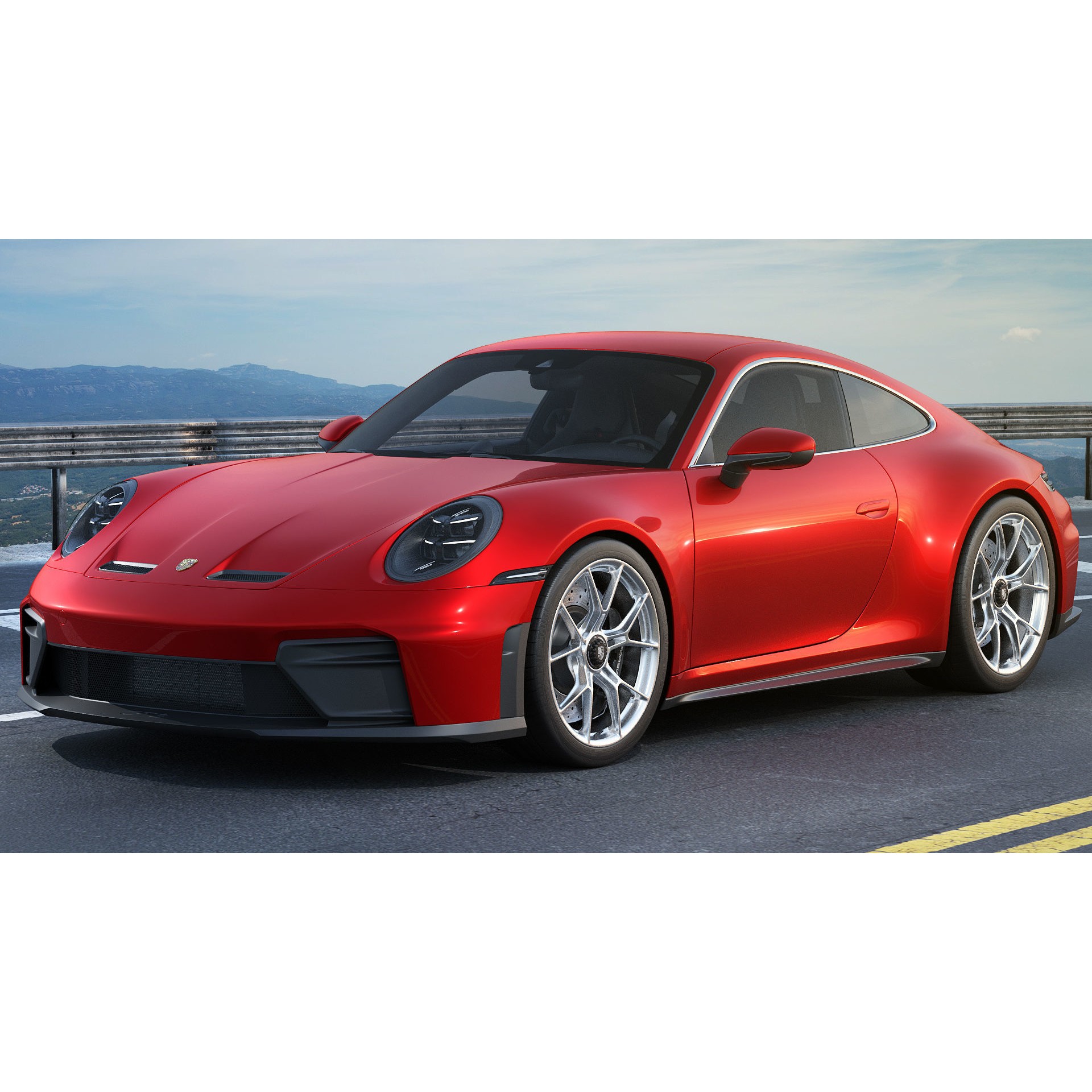 Porsche 911 GT3 Touring 2025 - Game-Ready 3D Model - View 7