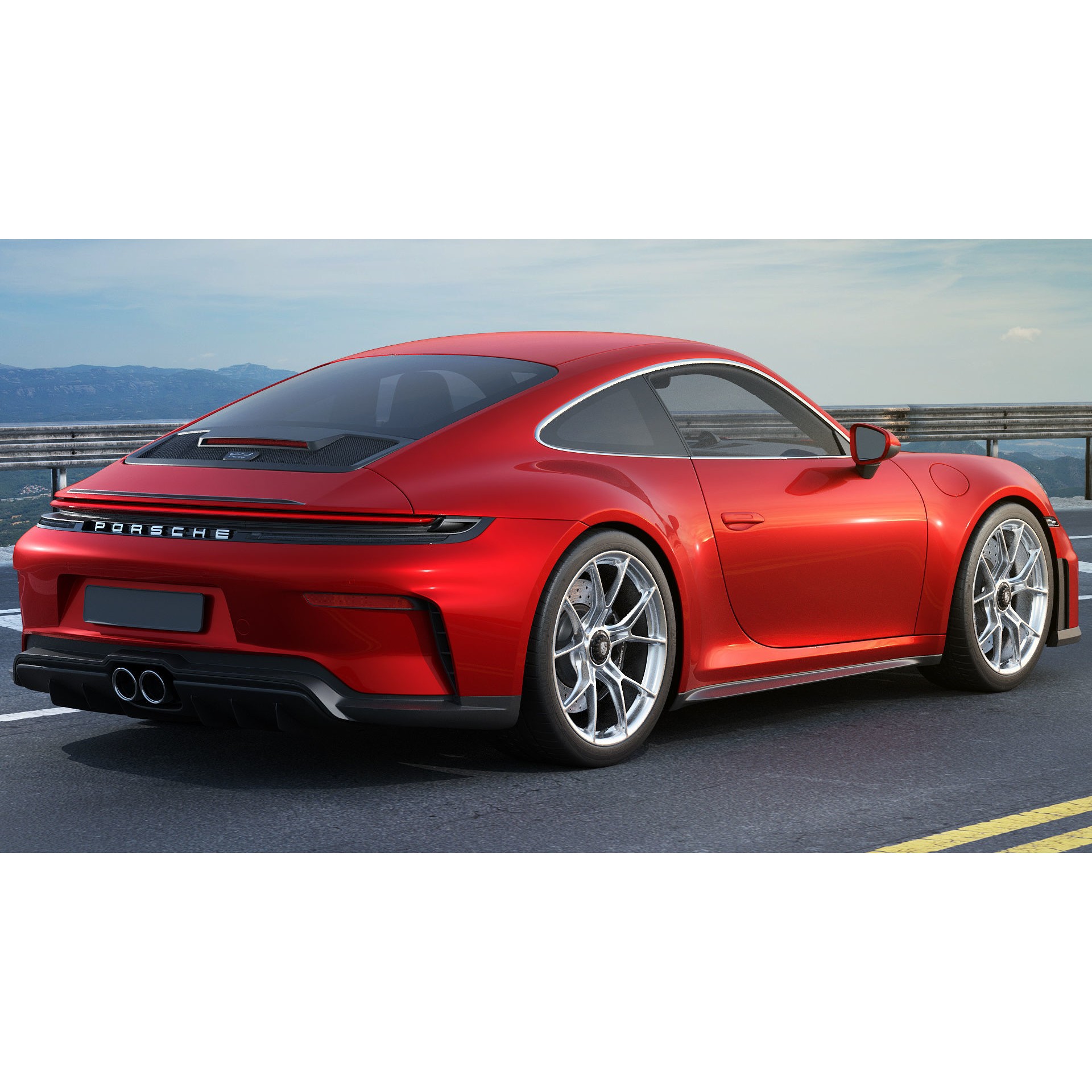 Porsche 911 GT3 Touring 2025 - Game-Ready 3D Model - View 8