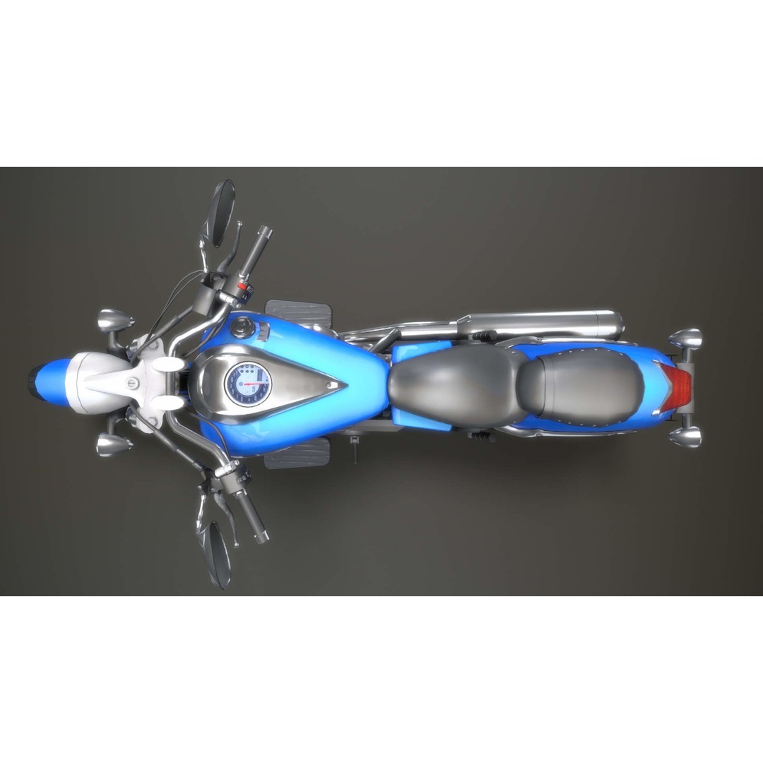 Yamaha Midnight Motorcycle 3D Model – Low Poly Game Asset, FBX - View 5