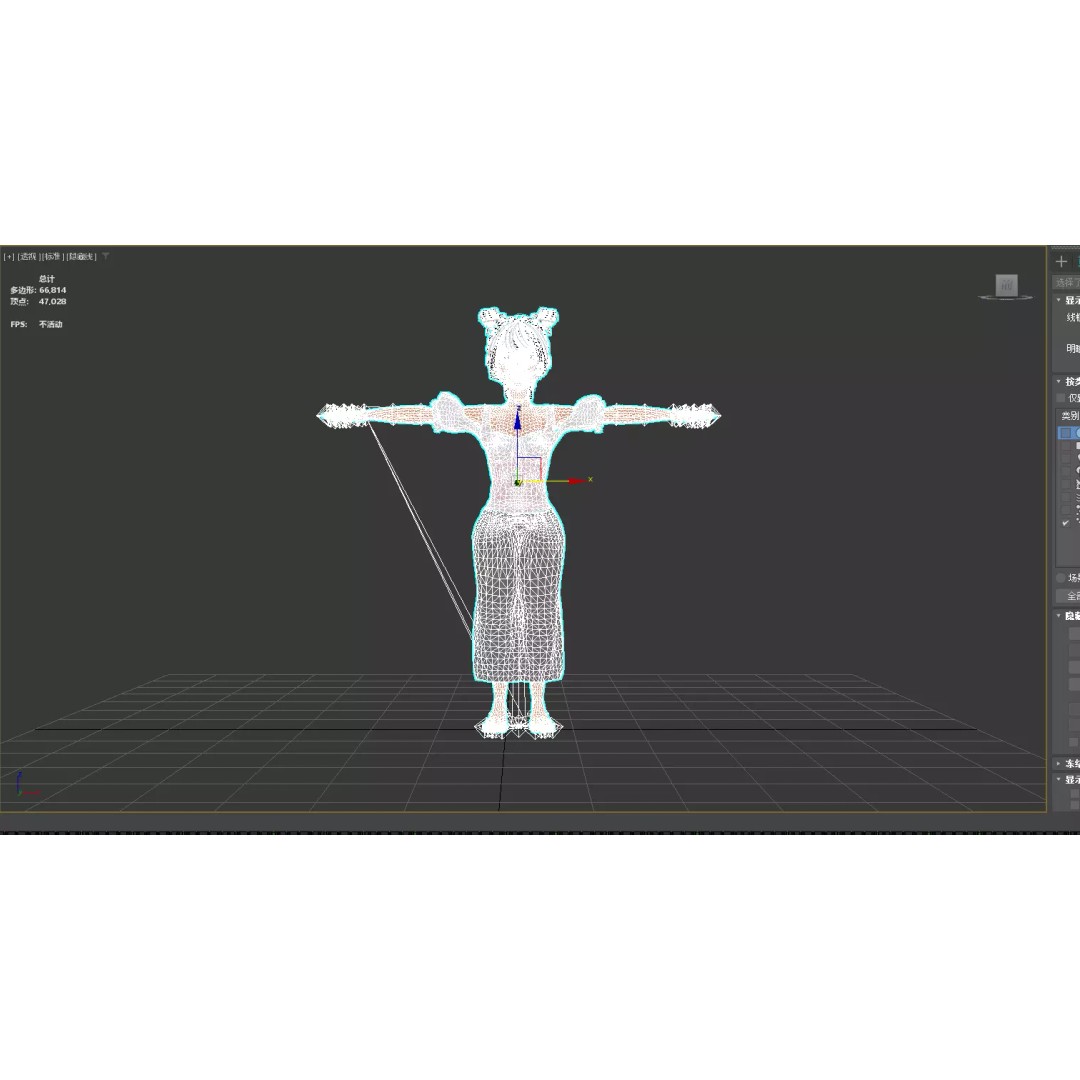 Charming Cartoon Girl 3D Model – Game Ready, Rigged, Blender & FBX