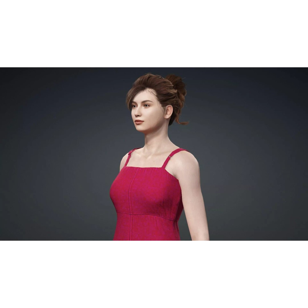 Beautiful Female Character 3D Model – Realistic Rigged Asset, FBX - View 10